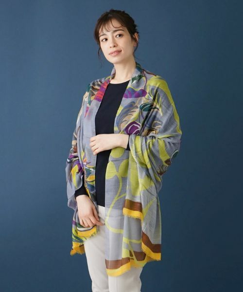 Leilian / レリアン マフラー・ショール・スヌード・ストール | ボタニカルプリントストール | 詳細5