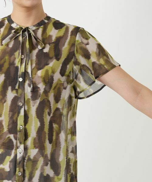 Leilian / レリアン シャツ・ブラウス | プリントリボンタイブラウス | 詳細10