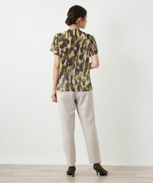 Leilian / レリアン シャツ・ブラウス | プリントリボンタイブラウス | 詳細4