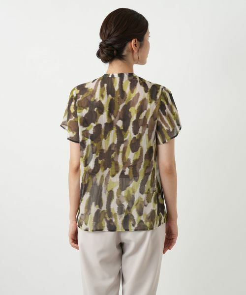 Leilian / レリアン シャツ・ブラウス | プリントリボンタイブラウス | 詳細7