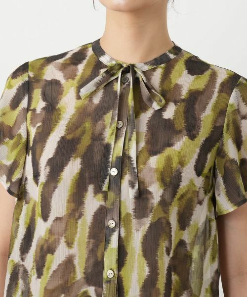 Leilian / レリアン シャツ・ブラウス | プリントリボンタイブラウス | 詳細8