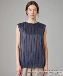 Leilian / レリアン シャツ・ブラウス | プリーツノースリーブブラウス