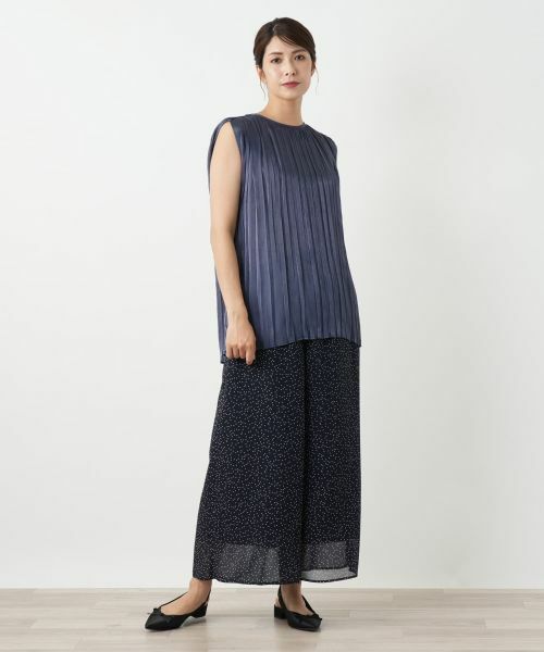 Leilian / レリアン シャツ・ブラウス | プリーツノースリーブブラウス | 詳細1