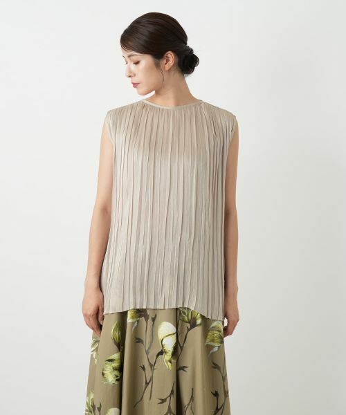 Leilian / レリアン シャツ・ブラウス | プリーツノースリーブブラウス | 詳細10