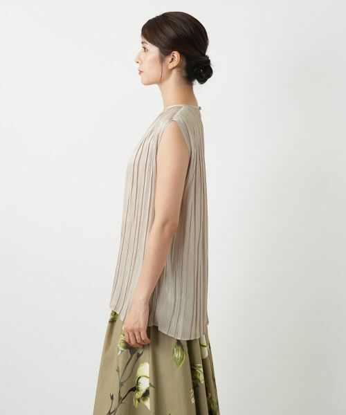 Leilian / レリアン シャツ・ブラウス | プリーツノースリーブブラウス | 詳細11