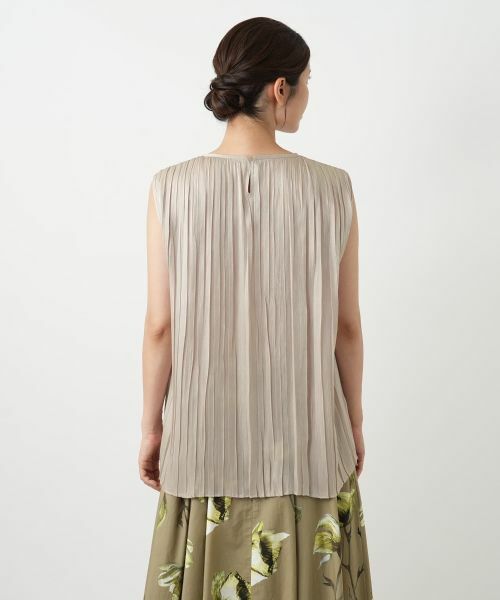 Leilian / レリアン シャツ・ブラウス | プリーツノースリーブブラウス | 詳細12