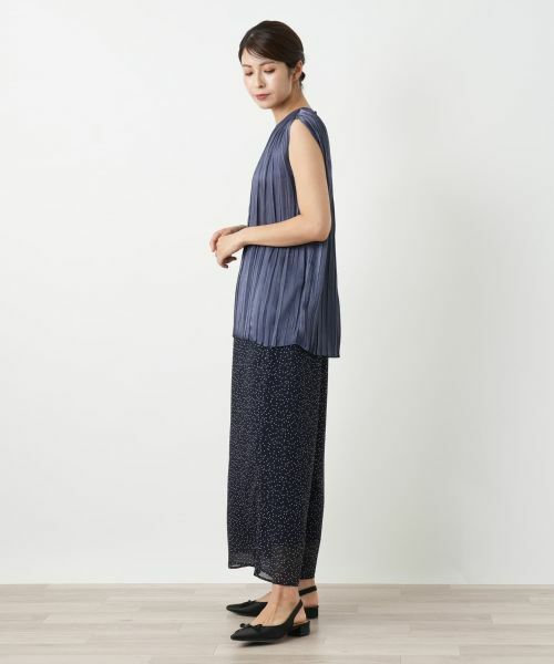 Leilian / レリアン シャツ・ブラウス | プリーツノースリーブブラウス | 詳細2