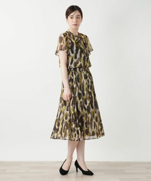 Leilian / レリアン ミニ・ひざ丈スカート | プリントフレアスカート | 詳細1