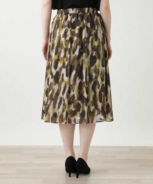 Leilian / レリアン ミニ・ひざ丈スカート | プリントフレアスカート | 詳細6