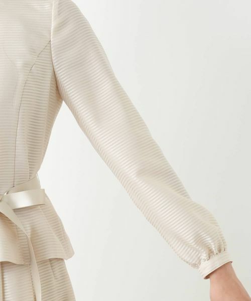 Leilian / レリアン セットアップ | 表情ボーダーノーカラーブラウススーツ | 詳細13