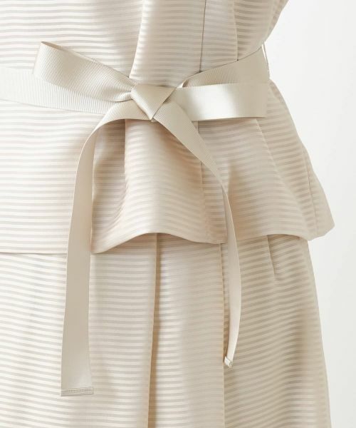 Leilian / レリアン セットアップ | 表情ボーダーノーカラーブラウススーツ | 詳細15