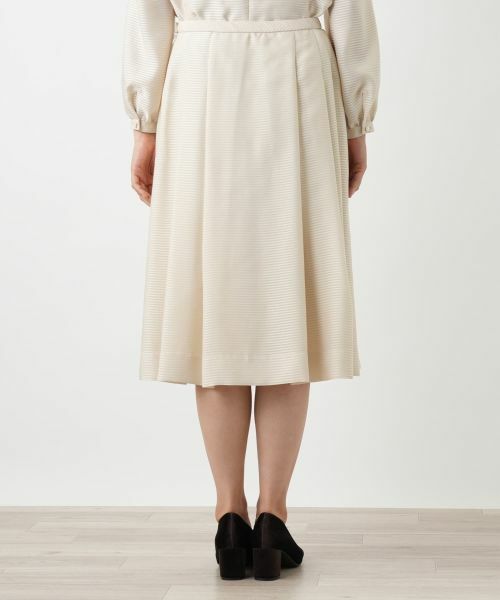 Leilian / レリアン セットアップ | 表情ボーダーノーカラーブラウススーツ | 詳細19