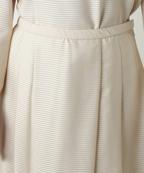 Leilian / レリアン セットアップ | 表情ボーダーノーカラーブラウススーツ | 詳細20