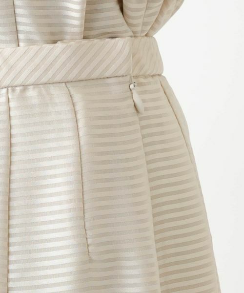 Leilian / レリアン セットアップ | 表情ボーダーノーカラーブラウススーツ | 詳細21