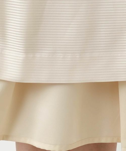 Leilian / レリアン セットアップ | 表情ボーダーノーカラーブラウススーツ | 詳細23