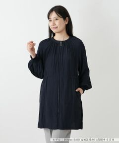 Leilian / レリアン その他アウター | ノーカラーロングブルゾン