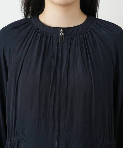 Leilian / レリアン その他アウター | ノーカラーロングブルゾン | 詳細10