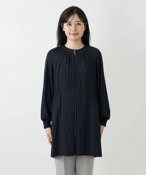 Leilian / レリアン その他アウター | ノーカラーロングブルゾン | 詳細7