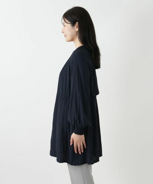 Leilian / レリアン その他アウター | ノーカラーロングブルゾン | 詳細8