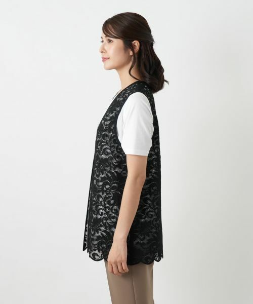 Leilian / レリアン テーラードジャケット | 総レースベスト | 詳細5