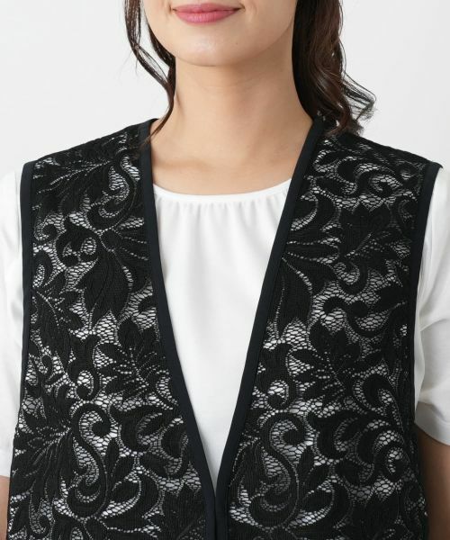 Leilian / レリアン テーラードジャケット | 総レースベスト | 詳細7