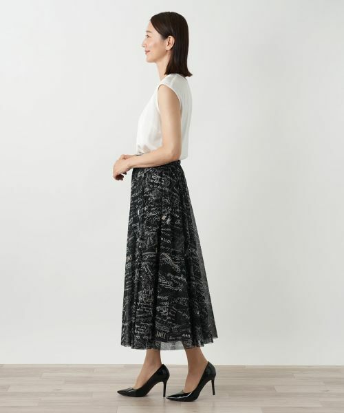 Leilian / レリアン ロング・マキシ丈スカート | プリントフレアスカート | 詳細12