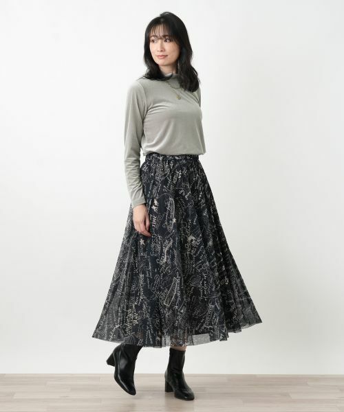 Leilian / レリアン ロング・マキシ丈スカート | プリントフレアスカート | 詳細5