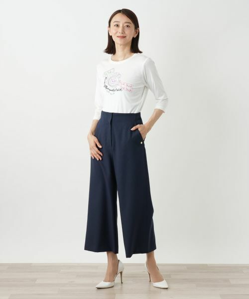 Leilian / レリアン その他パンツ | ロゴプレートワイドパンツ | 詳細4