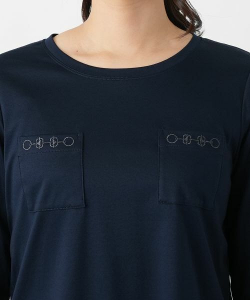 Leilian / レリアン カットソー | 刺繍七分袖カットソー | 詳細10