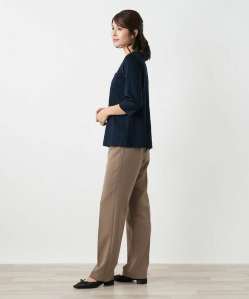 Leilian / レリアン カットソー | 刺繍七分袖カットソー | 詳細5