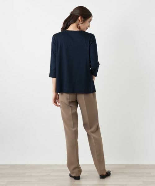 Leilian / レリアン カットソー | 刺繍七分袖カットソー | 詳細6