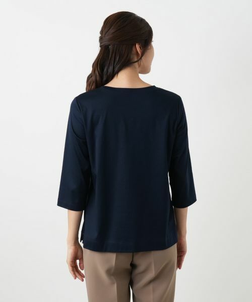 Leilian / レリアン カットソー | 刺繍七分袖カットソー | 詳細9