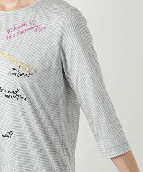 Leilian / レリアン カットソー | 刺繍クルーネックカットソー | 詳細12