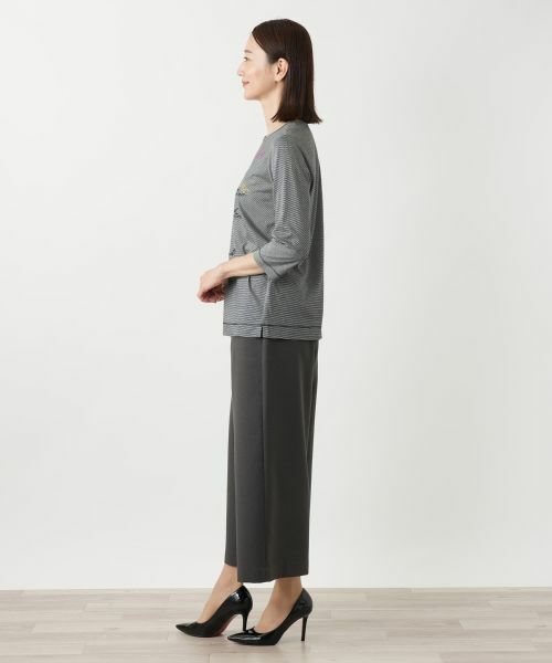 Leilian / レリアン カットソー | 刺繍クルーネックカットソー | 詳細2