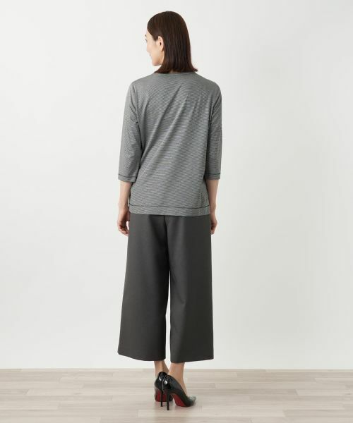 Leilian / レリアン カットソー | 刺繍クルーネックカットソー | 詳細3