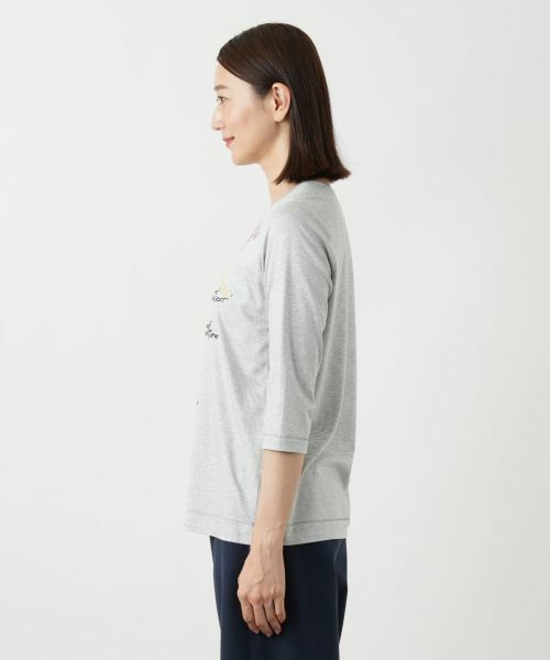 Leilian / レリアン カットソー | 刺繍クルーネックカットソー | 詳細8