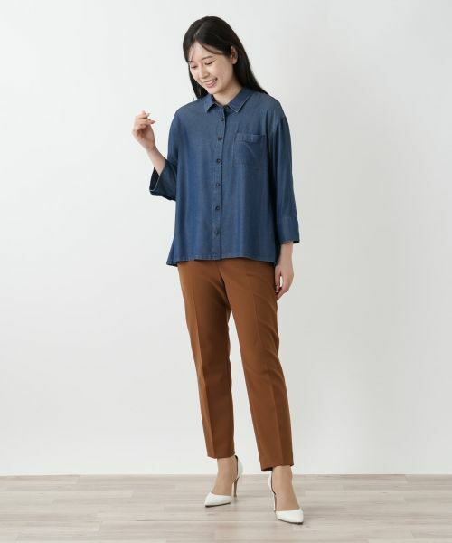 Leilian / レリアン シャツ・ブラウス | デニム風ブラウス | 詳細1