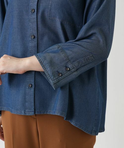 Leilian / レリアン シャツ・ブラウス | デニム風ブラウス | 詳細10