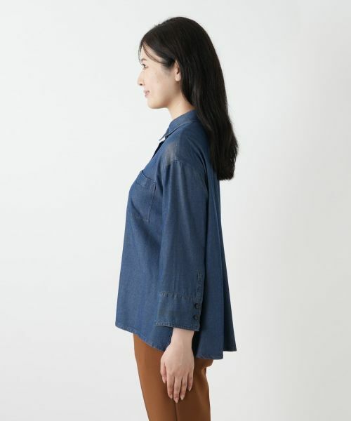 Leilian / レリアン シャツ・ブラウス | デニム風ブラウス | 詳細5