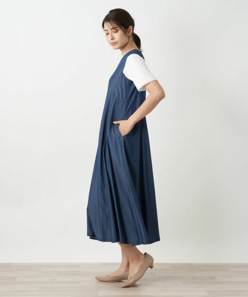 Leilian / レリアン ロング・マキシ丈ワンピース | 洗えるジャンパースカート | 詳細14