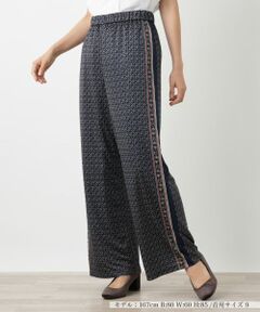 Leilian / レリアン その他パンツ | 幾何学柄ワイドパンツ