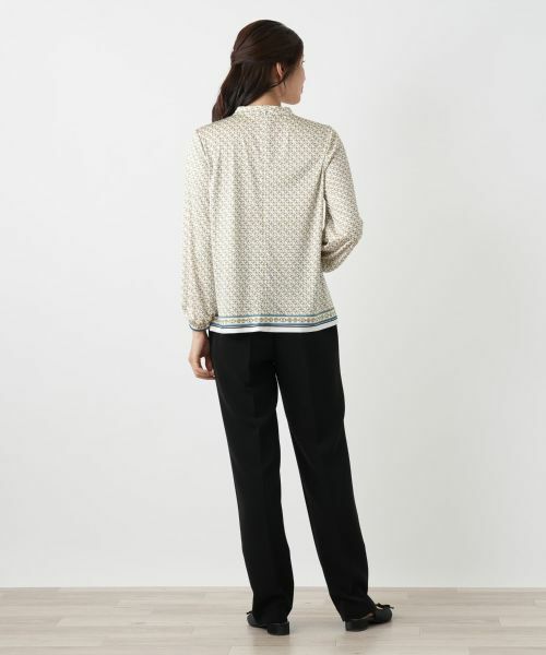 Leilian / レリアン カットソー | プリントスタンドカラーカットソー | 詳細6