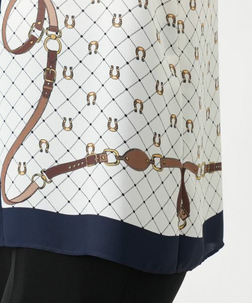 Leilian / レリアン シャツ・ブラウス | プリント切り替えブラウス | 詳細11