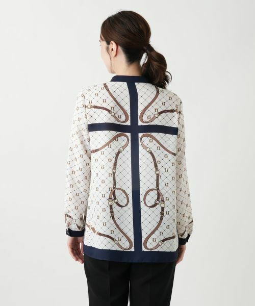 Leilian / レリアン シャツ・ブラウス | プリント切り替えブラウス | 詳細6