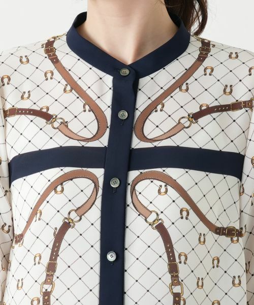 Leilian / レリアン シャツ・ブラウス | プリント切り替えブラウス | 詳細7