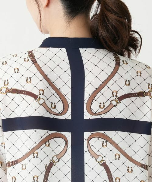 Leilian / レリアン シャツ・ブラウス | プリント切り替えブラウス | 詳細8