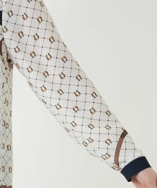 Leilian / レリアン シャツ・ブラウス | プリント切り替えブラウス | 詳細9