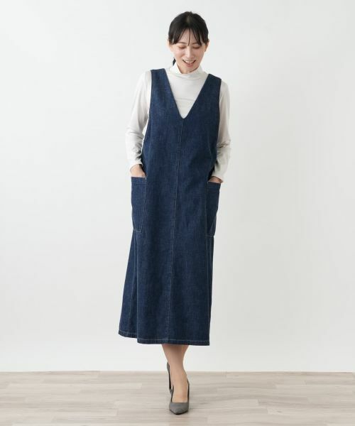 Leilian / レリアン ロング・マキシ丈ワンピース | デニムジャンパースカート【L JEANS】 | 詳細1