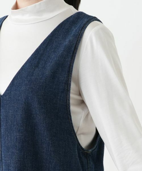 Leilian / レリアン ロング・マキシ丈ワンピース | デニムジャンパースカート【L JEANS】 | 詳細10