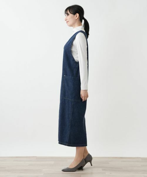 Leilian / レリアン ロング・マキシ丈ワンピース | デニムジャンパースカート【L JEANS】 | 詳細2